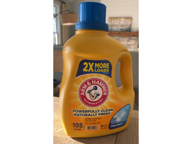 Arm & Hammer Powerfully Clean Naturally Fresh Clean Burst Detergent, 105 Loads, 105 fl oz/3.10 L