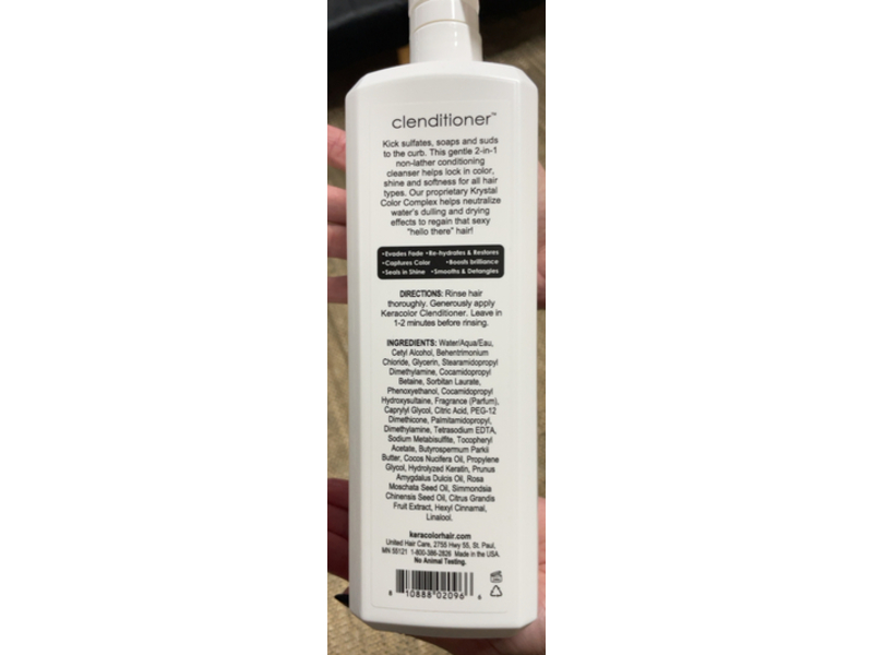 Keracolor Clenditioner Conditioning Cleanser, 33.8 fl oz/1000 mL