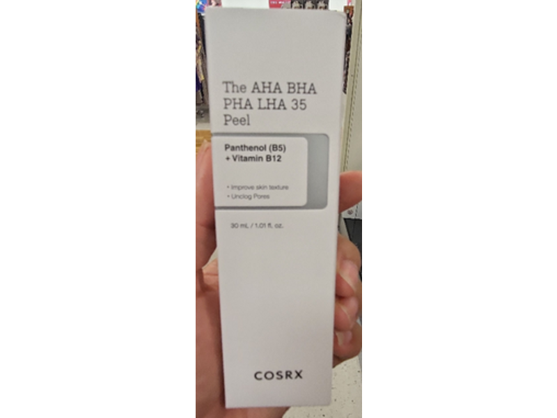 Cosrx The AHA BHA PHA LHA 35 Peel, Panthenol (B5) + Vitamin B12, 1.01 fl oz/30 mL
