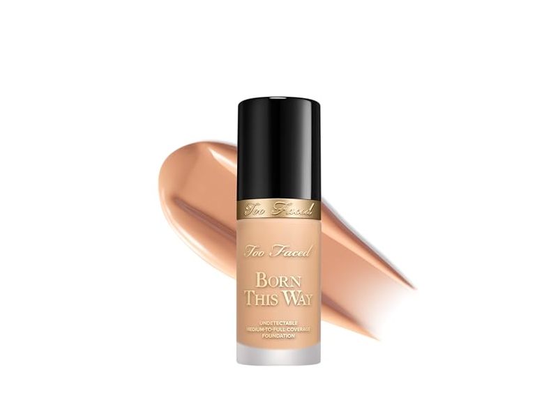 Too Faced Born This Way Undetectable Medium To Full Coverage Foundation, 09 Nude, 1.0 fl oz/30 mL