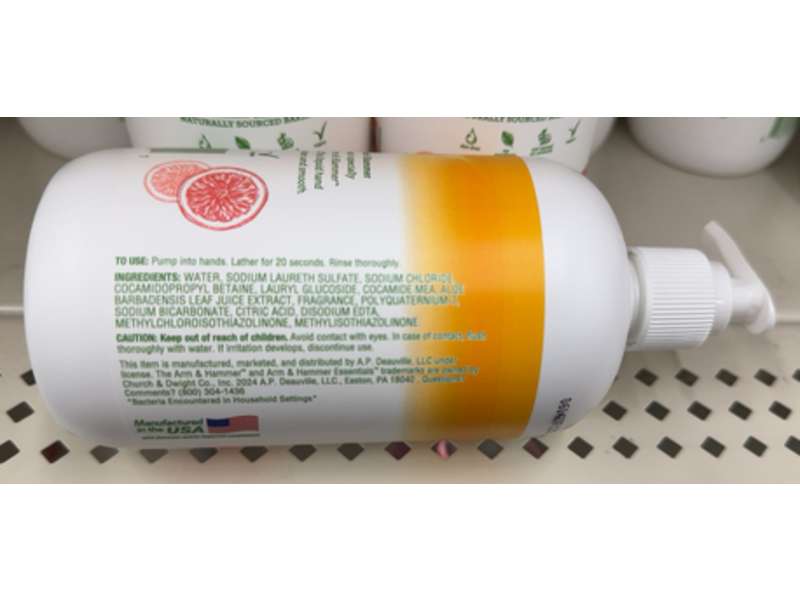 Arm & Hammer Liquid Hand Soap, Ruby Red Grapefruit, 12 fl oz/355 mL