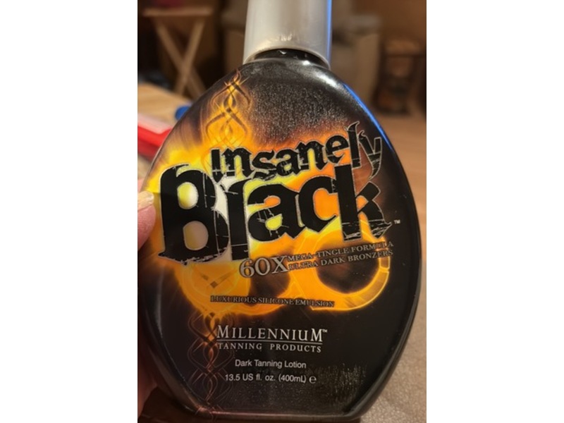Millennium Tanning Products Dark Tanning Lotion, Insanely Black, 13.5 fl oz/400 mL