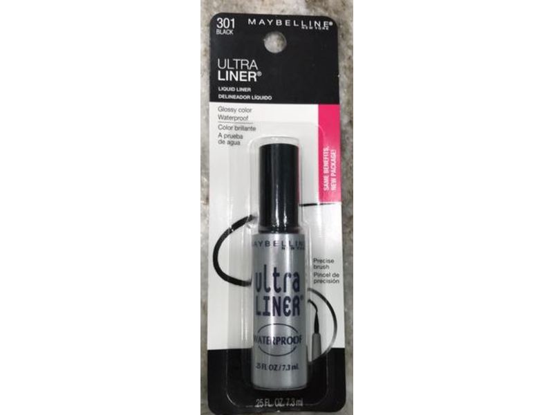 Maybelline New York Ultra Liner Liquid Liner, 301 Black, 0.25 fl oz/7.3 mL