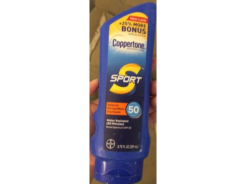 Coppertone Sunscreen Lotion, Sport, SPF 50, 8.75 fl oz/259 mL