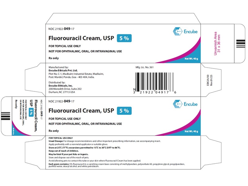 Fluorouracil Cream, USP, 5%, 40 g, Encube (RX)