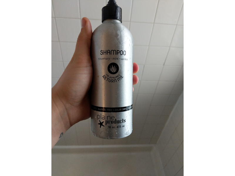 Plaine Products Shampoo, Rosemary, Mint, Vanilla, 16 oz/473 ml