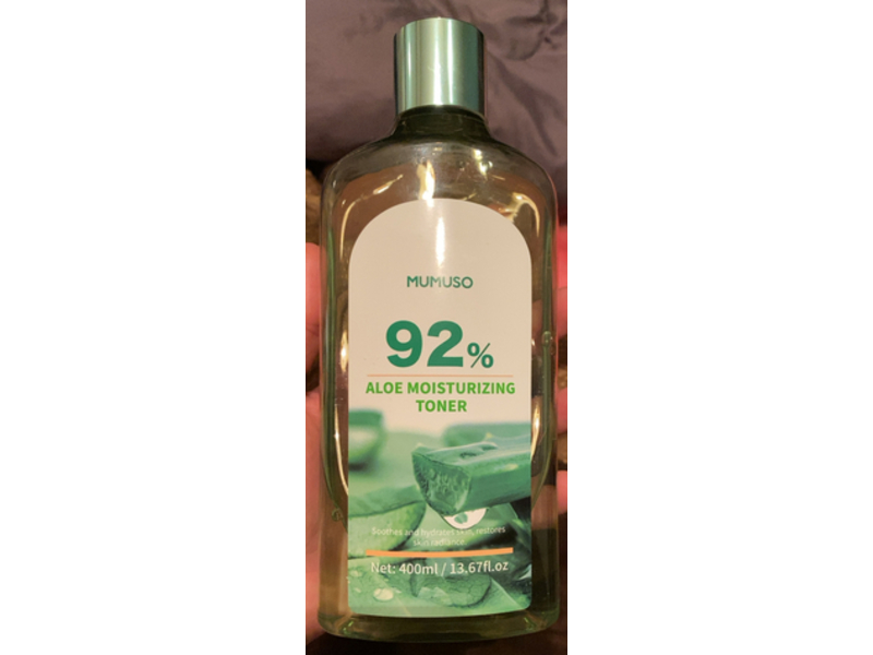 Mumuso Aloe Moisturizing Toner, 13.67 fl oz/400 mL