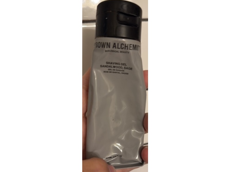 Grown Alchemist Shaving Gel, Sandalwood & Sage. 2.53 fl oz/75 mL