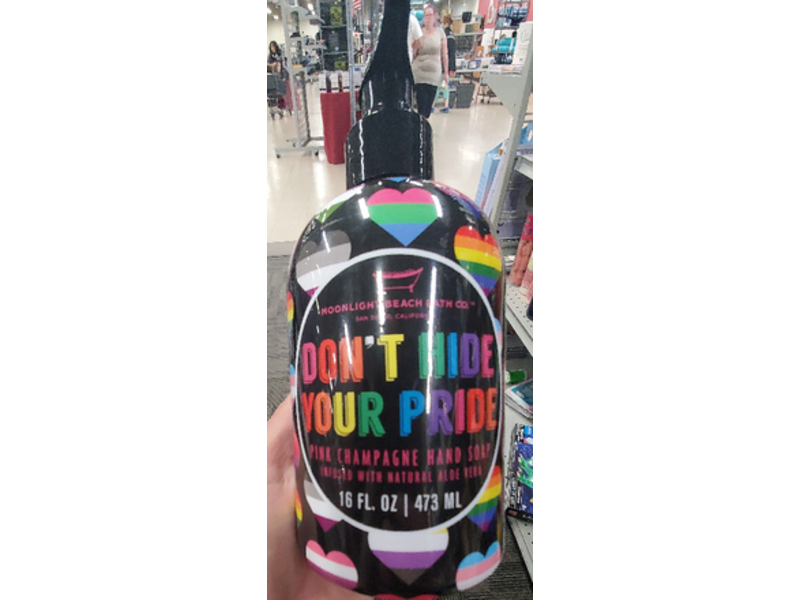 Moonlight Beach Don't Hide Your Pride Hand Soap, Pink Champagne, 16 fl oz/473 mL