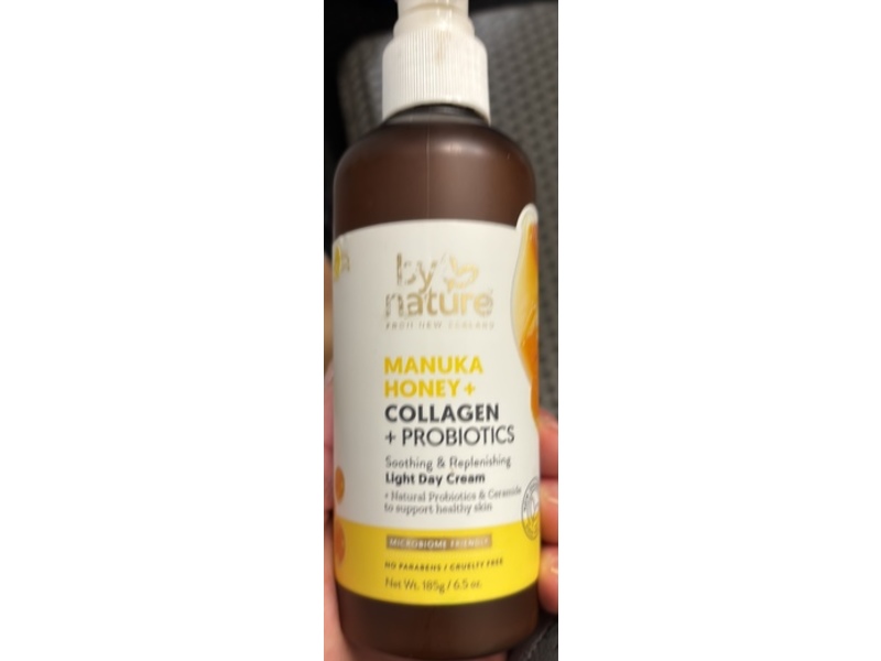 By Nature Soothing & Replenishing Light Day Cream, Manuka Honey + Collagen + Probiotics, 6.5 oz/185 g