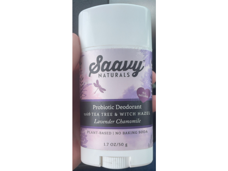 Saavy Naturals Probiotic Deodorant, Lavender Chamomile, 1.7 oz/50 g