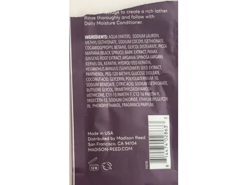 Madison Reed Color Solve Daily Moisture Shampoo, 0.5 fl oz/15 mL