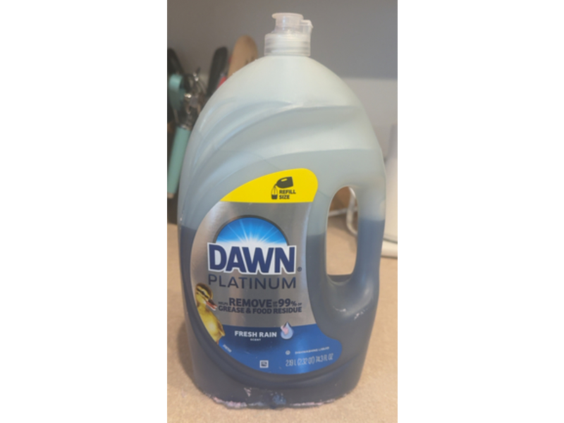 Dawn Platinum Dishwashing Liquid, Fresh Rain Scent, 74.3 fl oz/2.19 L