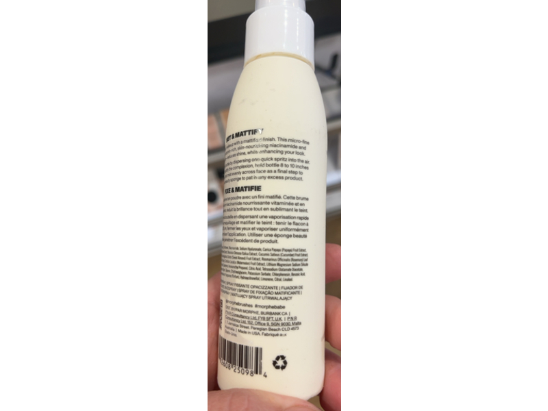 Morphe Mattifying Setting Spray, 4 fl oz/120 mL