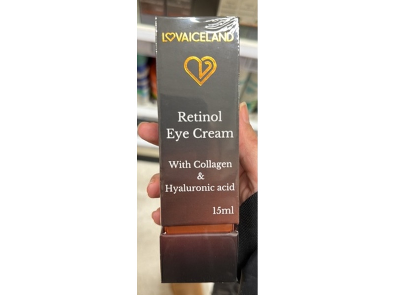 Lovaiceland Retinol Eye Cream, Collagen & Hyaluronic Acid, 15 mL