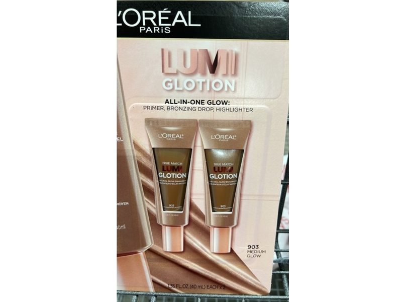 L'Oreal Paris True Match Lumi Glotion , 903 Medium Glow, 1.35 fl oz/40 mL, Pack Of 2