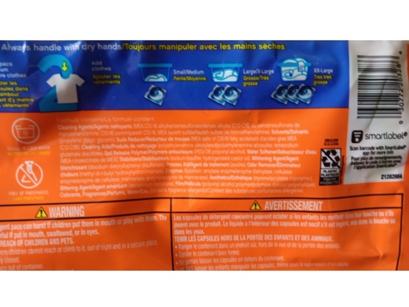 Tide 3 In 1 Laundry Detergent Pods, Original, 19 Pacs, 15 oz/452 g