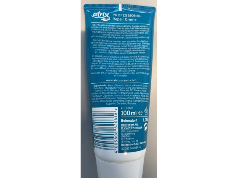 Atrix Professional Repair Creme, 100 mL