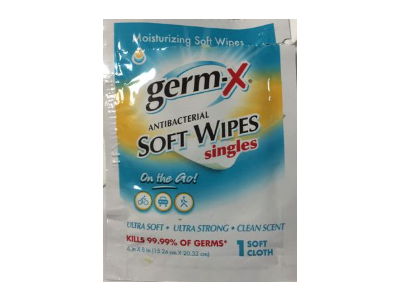 Germ-X Antibacterial Soft Wipes, On The Go!, 1 Count