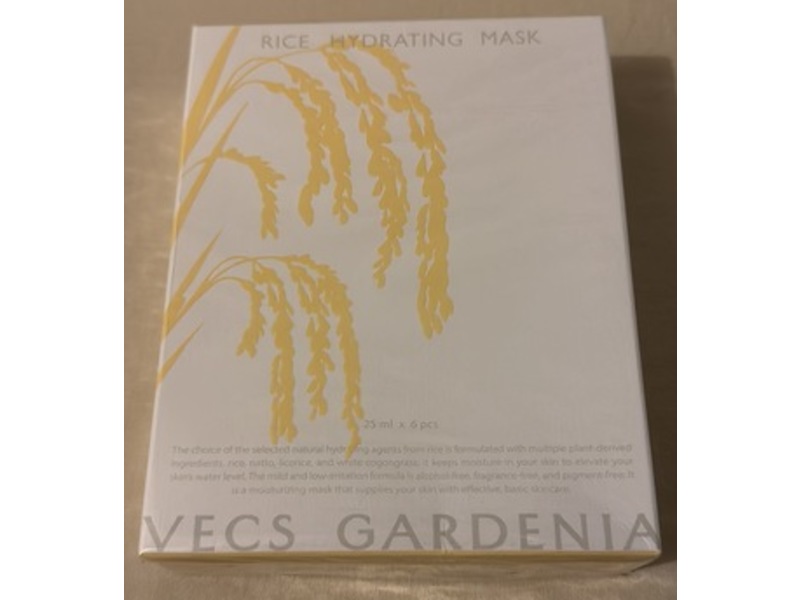 Vecs Gardenia Rice Hydrating Mask, 25 mL, 6 Count