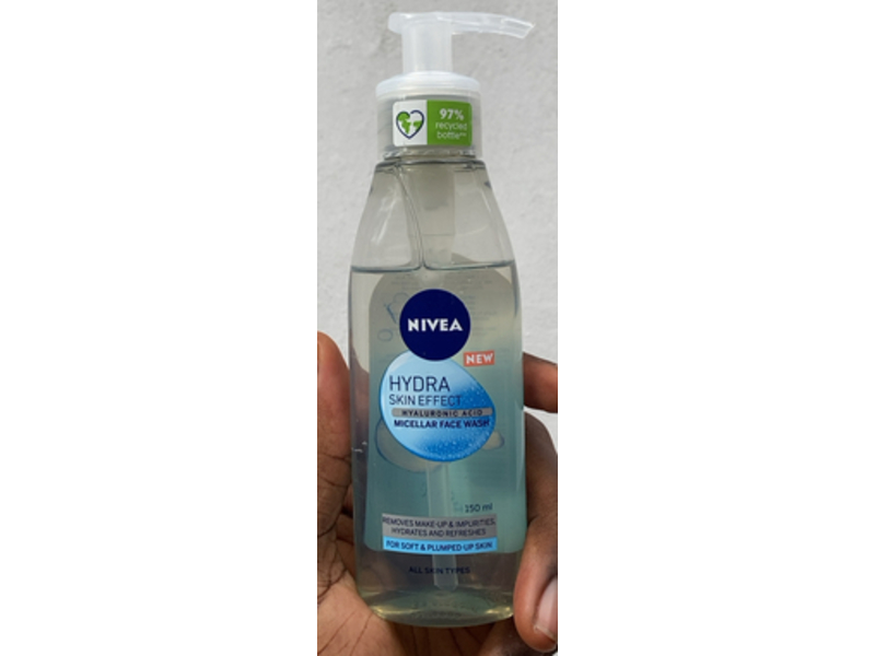 Nivea Hydra Skin Effect Micellar Face Wash, Hyaluronic Acid, 150 mL
