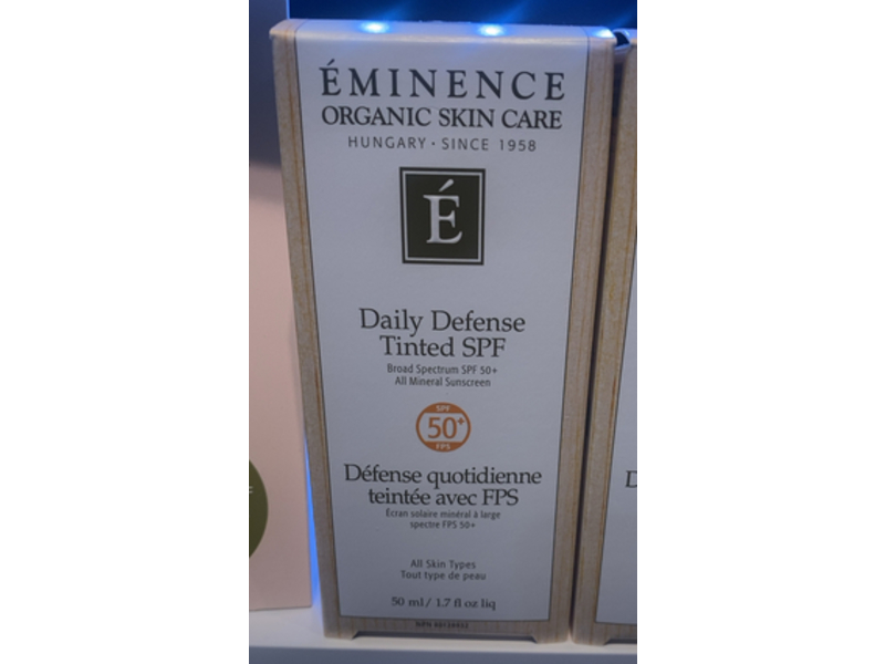 Eminence Organic Skin Care Daily Defence Tinted Mineral Sunscreen, SPF 50+, 1.7 fl oz/50 mL