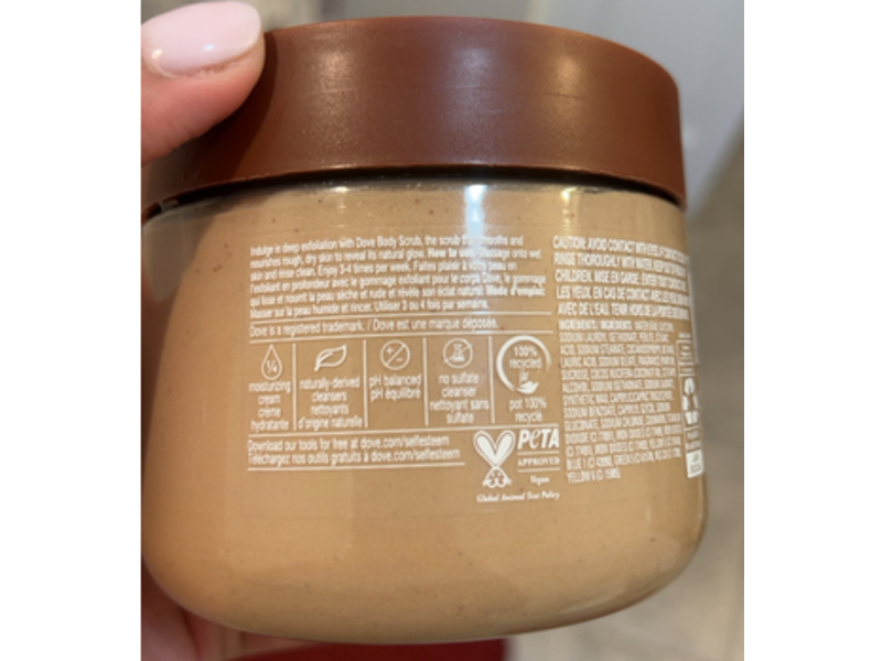 Dove Gommage Crops Body Scrub, Brown Sugar & Coconut Butter, 15 oz/425 g