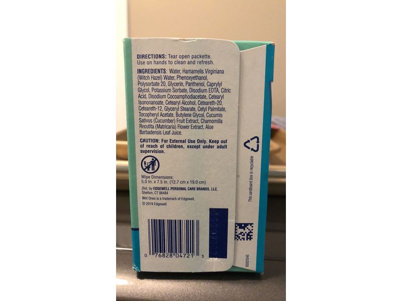 Wet Onces Sensitive Skin Hand & Face Wipes, Fragrance Free, Extra Gentle, 24 Count, Pack Of 3