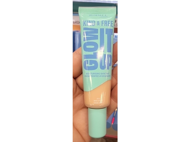 Rimmel London Kind & Free Glow It Up Moisturising Skin Tint, 010 Rose Ivory, 30 mL