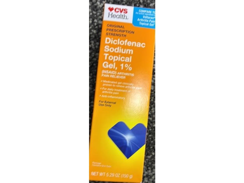 CVS Health Diclofenac Sodium Arthritis Pain Reliever Topical Gel, 5.29 oz/150 g