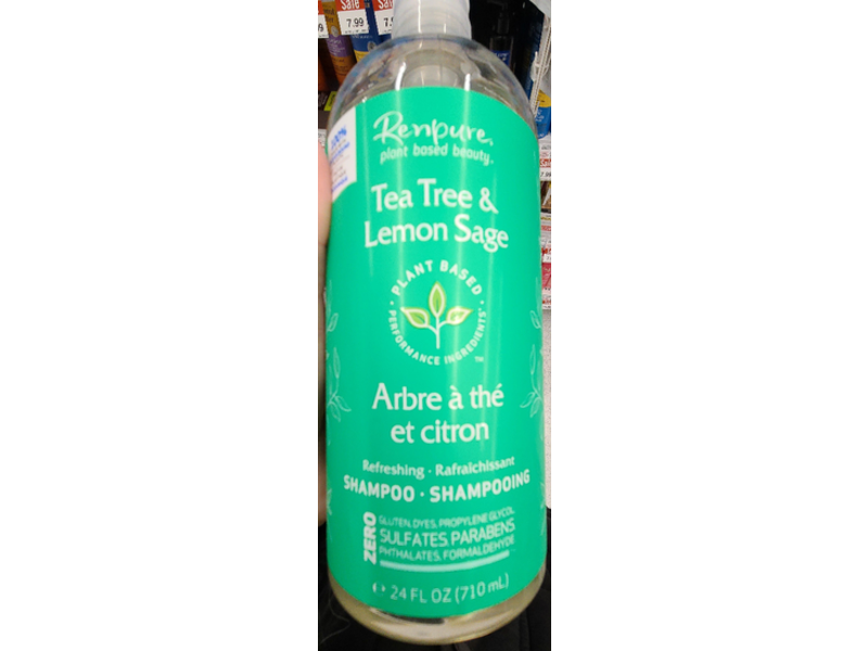 Renpure Refreshing Shampoo, Tea Tree & Lemon Sage, 24 fl oz/710 mL