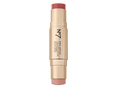 No 7 Pro Artist Colour & Glow Lip & Cheek Multi-Stick, Peachy Coral/Rose Glow, 10 g