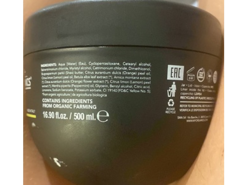 My Organics Hair Thickening Mask, Orange & Lemon, 16.90 fl oz/500 mL