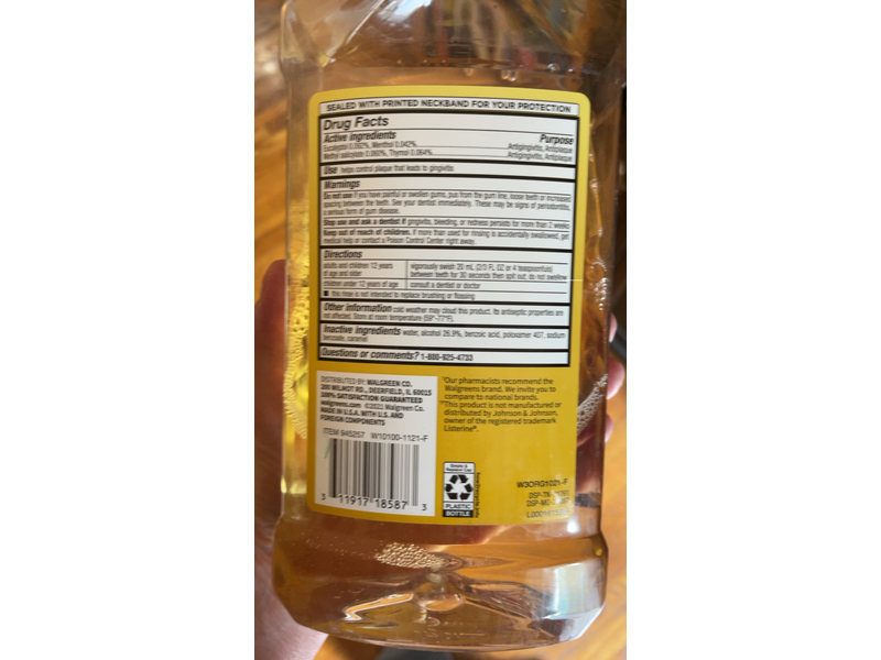 Walgreens Mouth Rinse, 33.8 fl oz/1 L