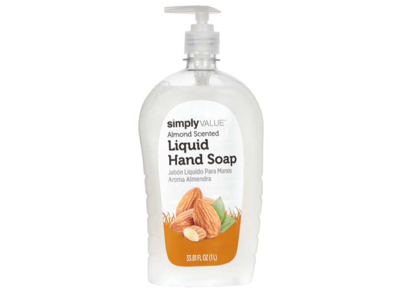 Simply Value Liquid Hand Soap, Almond Scented, 33.8 fl oz/1 L