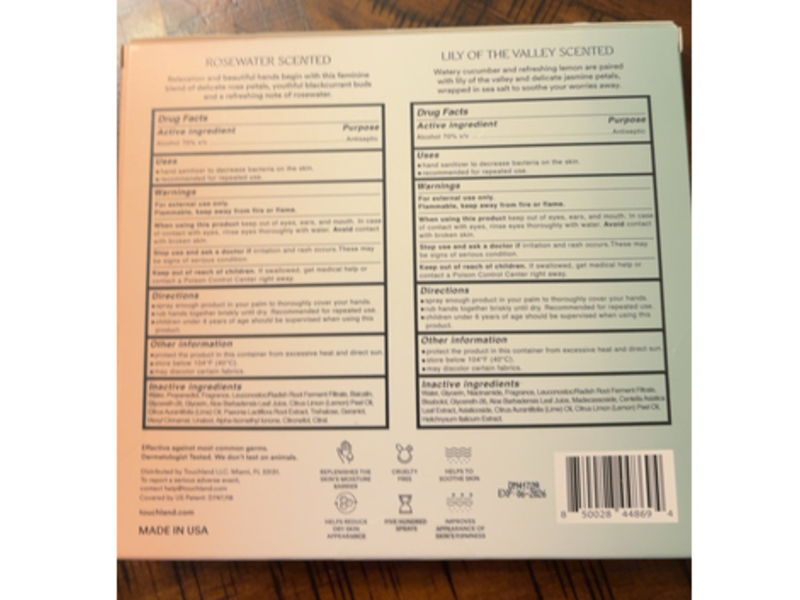 Touchland Ultra Soothing & Reviatlizing Hand Sanitizer, Gentle Mist + Glow Mist, 1 fl oz/30 mL, 2 Count