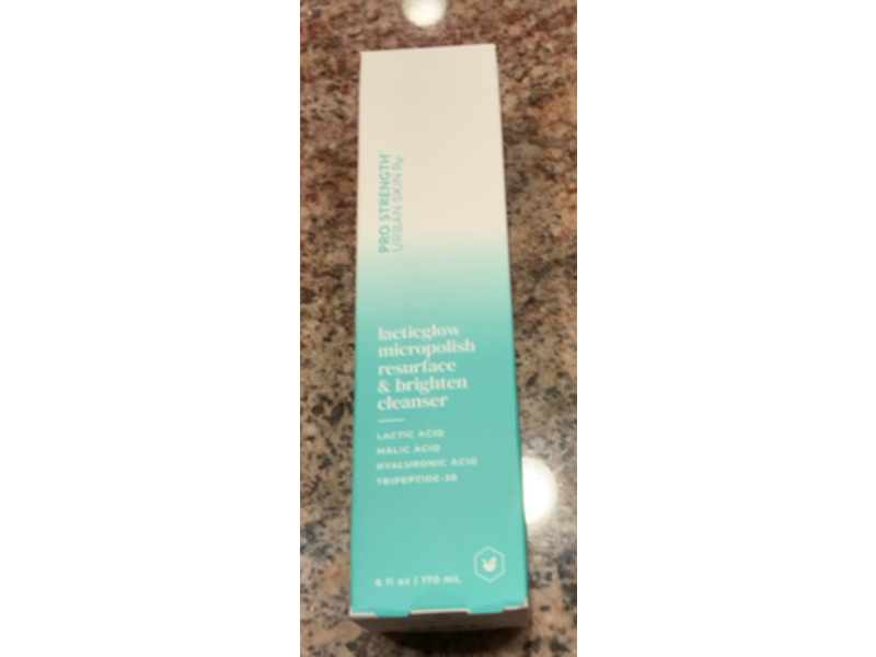 Urban Skin Rx Pro Strength Lacticglow Micropolish Resurface & Brighten Cleanser, 6 fl oz/170 mL