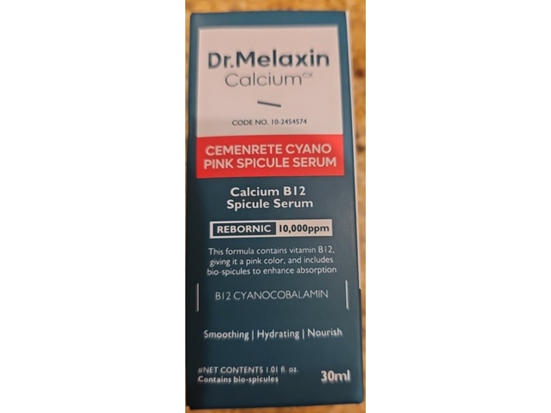 Dr.Melaxin Cemenrete Cyano Pink Spicule Serum, B12 Cyanocobalamin, 1.01 fl oz/30 mL