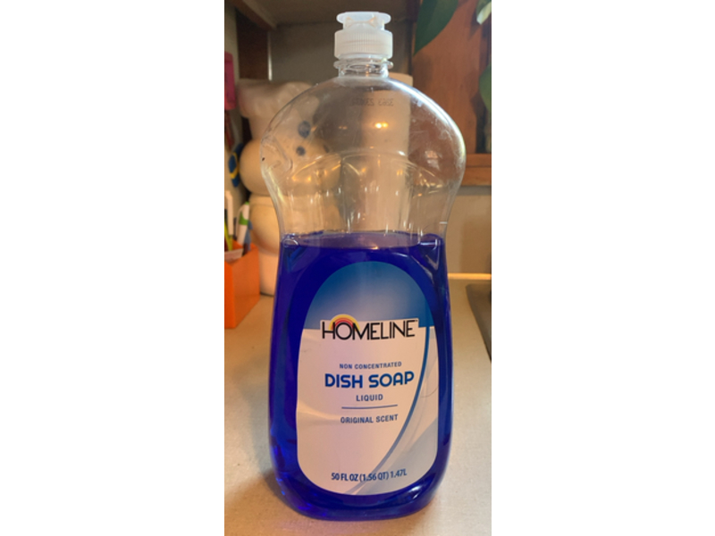 Homeline Non Concentrated Dish Soap, Original Scent, 50 fl oz/1.47 L