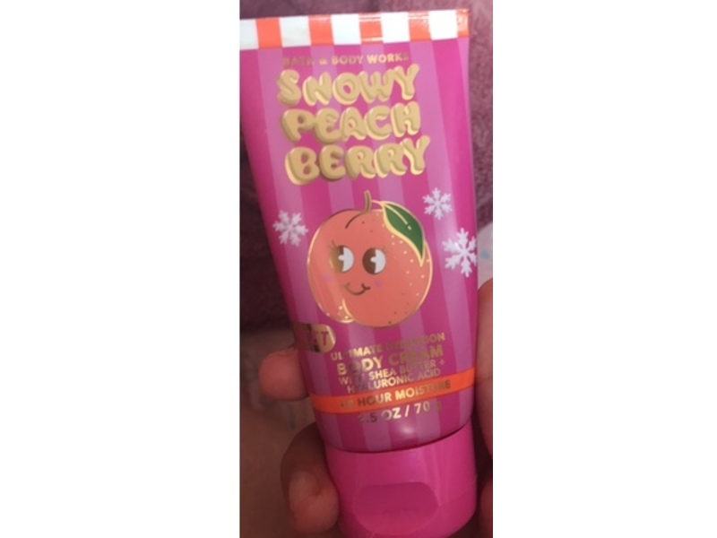 Bath & Body Works Body Cream, Snowy Peach Berry, 2.5 oz/70 g