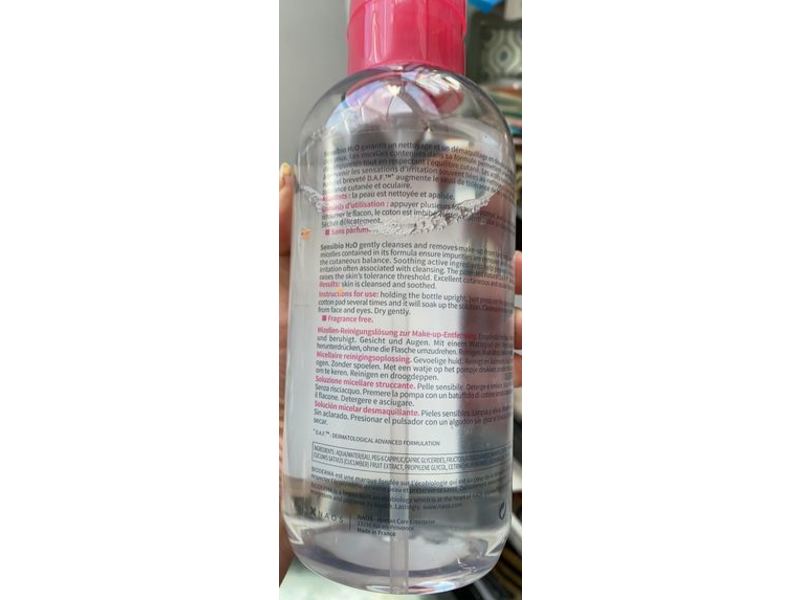 Bioderma Sensibio H2O Make-Up Removing Micelle Solution, Sensitive Skin, 28.7 fl oz/850 mL