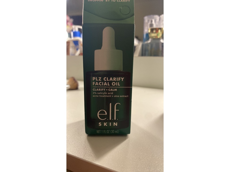 e.l.f Skin Plz Clarify Facial Oil, Clarify + Calm, 1 fl oz/30 mL