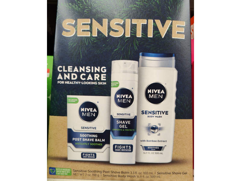Nivea Men Sensitive Cleansing & Care Healthy Looking Skin Set, Pack Of 3