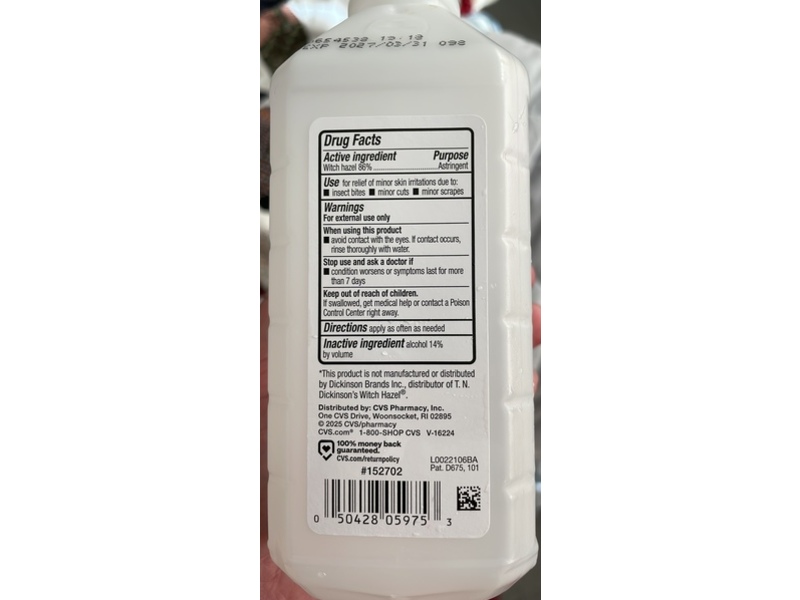 CVS Health Astringent For Face & Body, Witch Hazel, 16 fl oz/473 mL