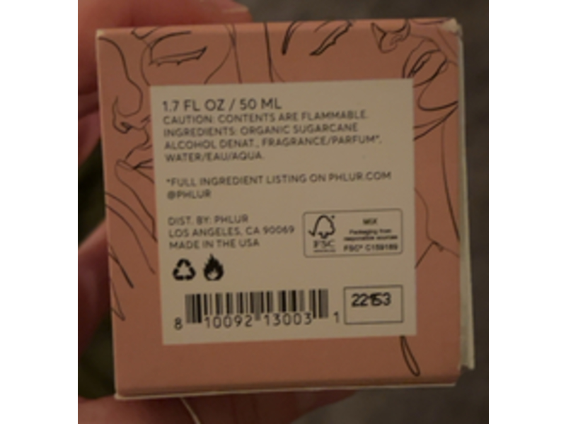 Phlur Eau de Parfum, Missing Person, 1.7 fl oz/50 mL