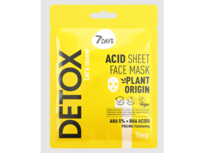 Detox Acid Sheet Face Mask, 0.98 oz/25 g