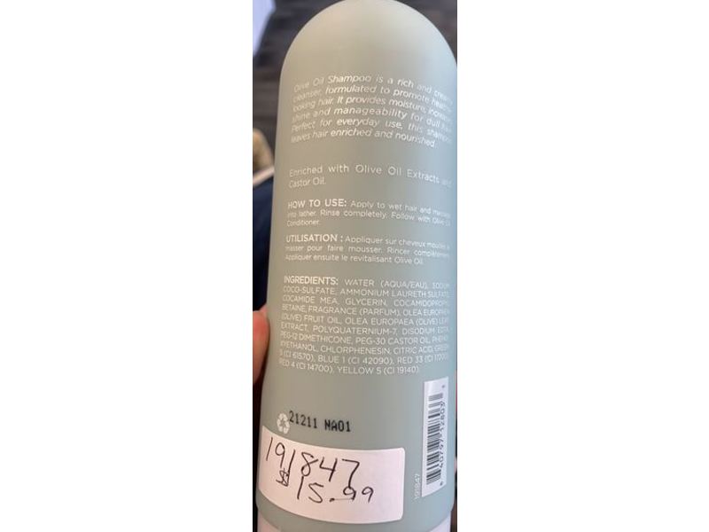 Designline Olive Oil shampoo, 10.1 fl oz/299 mL