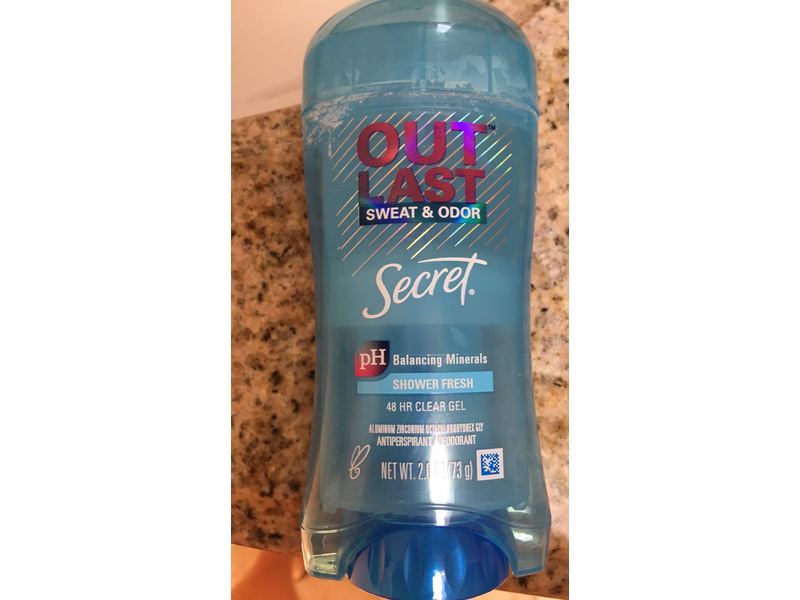 Secret Outlast Clear Gel Deodorant, Shower Fresh, 2.37oz