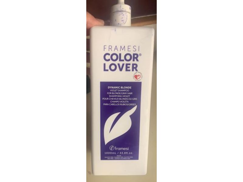 Framesi Color Lover Violet Shampoo, Dynamic Blonde, 33.8 fl oz/1000 mL