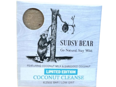 Sudsy Bear Cleanse Bar Soap, Coconut, 6.25 fl oz